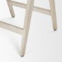 68496 - Tabitha 26.75" Seat Height Beige Fabric/Rattan Seat Blonde Wood Frame Counter Stool
