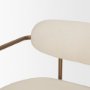68562V - Parker Cream Fabric Seat Gold Metal Counter Stool