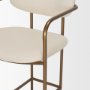 68562V - Parker Cream Fabric Seat Gold Metal Counter Stool