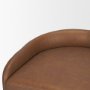 68574V - Hollyfield Cognac Brown Leather Seat Gold Metal Base Bar Stool