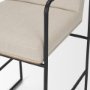 68764V - Stamford 36.5" Light Beige Upholstered Seat w/ Wood Back, Metal Frame Counter Stool