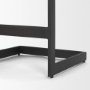 69175 - Kiran 17L x 17W x 26H Black Wood W/ Black Metal Base C-Shape Counter Stool