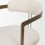 69451V - Hollyfield II Cream Fabric Seat W/ Gold Iron Frame Dining Chair