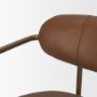 71227 - Parker Brown Leather Seat Gold Metal Frame Dining Chair