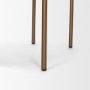 71227 - Parker Brown Leather Seat Gold Metal Frame Dining Chair