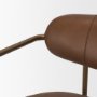 71228 - Parker Brown Leather Seat Gold Metal Counter Stool