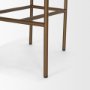 71228 - Parker Brown Leather Seat Gold Metal Counter Stool