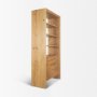 71232 - Belford 2-Door Open Light Brown Oak Wood Shelving Unit