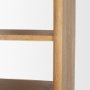 71232 - Belford 2-Door Open Light Brown Oak Wood Shelving Unit