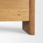71232 - Belford 2-Door Open Light Brown Oak Wood Shelving Unit
