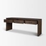 71234 - Belford 72" Dark Brown Oak Wood Console Table