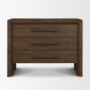 71236 - Belford 3-Drawer Dark Brown Oak Wood Closed Nightstand
