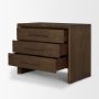 71236 - Belford 3-Drawer Dark Brown Oak Wood Closed Nightstand