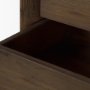 71236 - Belford 3-Drawer Dark Brown Oak Wood Closed Nightstand