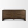 71238 - Belford 6-Drawer Dark Brown Oak Wood Dresser
