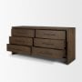 71238 - Belford 6-Drawer Dark Brown Oak Wood Dresser