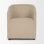 71319 - Sondra Beige Performance Fabric Upholstered Club Dining Chair