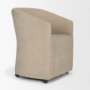 71319 - Sondra Beige Performance Fabric Upholstered Club Dining Chair