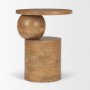 71418 - Stack Light Brown Wood Geometric Accent Table