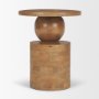 71418 - Stack Light Brown Wood Geometric Accent Table