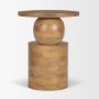 71418 - Stack Light Brown Wood Geometric Accent Table