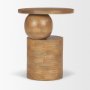 71418 - Stack Light Brown Wood Geometric Accent Table