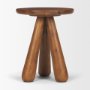 71419 - Mora Medium Brown Wood 3-Legged Accent Table