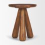 71419 - Mora Medium Brown Wood 3-Legged Accent Table