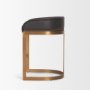 71422 - Hollyfield II Charcoal-Brown Leather Seat Gold Metal Base Counter Stool