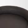 71422 - Hollyfield II Charcoal-Brown Leather Seat Gold Metal Base Counter Stool