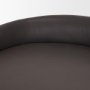 71423 - Hollyfield Brown Charcoal Leather Seat Gold Metal Base Bar Stool