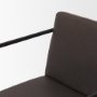 71424 - Stamford 36" Total Height Charcoal-Brown Leather Seat w/ Wood Back Metal Counter Stool