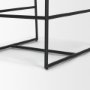71424 - Stamford 36" Total Height Charcoal-Brown Leather Seat w/ Wood Back Metal Counter Stool