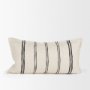 71438 - Liv 14x26 Lumbar Cream w/ Black Stripes Decorative Pillow Cover