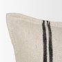 71438 - Liv 14x26 Lumbar Cream w/ Black Stripes Decorative Pillow Cover