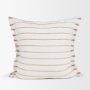 71444 - Willow 20x20 Square Cream w/ Camel Stripes Decorative Pillow Cover