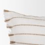 71444 - Willow 20x20 Square Cream w/ Camel Stripes Decorative Pillow Cover
