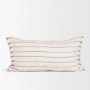 71445 - Willow 14x26 Lumbar Cream w/ Camel Stripes Decorative Pillow Cover