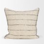 71447 - Lyle 20x20 Square Oatmeal w/ Black Stripes Decorative Pillow Cover