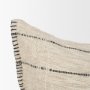 71448 - Lyle 14x26 Lumbar Oatmeal w/ Black Stripes Decorative Pillow Cover