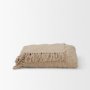 71455 - Kambal Light Beige Woven Cotton Throw Blanket