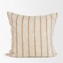 71461 - Merrick 22x22 Square Natural Beige w/ Orange Stripes Decorative Pillow