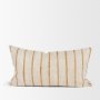 71462 - Merrick 14x26 Lumbar Natural Beige w/ Orange Stripes Decorative Pillow