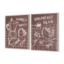 16132 - Breakfast Doodles(Set 2) by Jenaya Jackson Hand-Embellished Texture Frame Artwork Matted under Glass