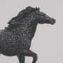 16149 - Zwarte Paarden (Set of 2) by Leo Gestel Hand-Embellished Framed Artwork Matted under Glass