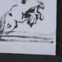 16150 - Galloping Silhouette by Santhosh ch Hand-Embellished Framed Artwork Matted under Glass