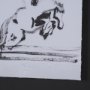 16151 - Galloping Gracefully by Santhosh ch Hand-Embellished Framed Artwork Matted under Glass