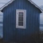 16155 - Breezy Blue Escape by Lotte Gronkjaer FramedPhoto Print Matted under Glass