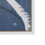 102766-FL - Palm Shadow I (Blue) by Mercana Studio Hand-Embellished Textured Framed Canvas Artwork
