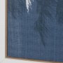 102766-FL - Palm Shadow I (Blue) by Mercana Studio Hand-Embellished Textured Framed Canvas Artwork
